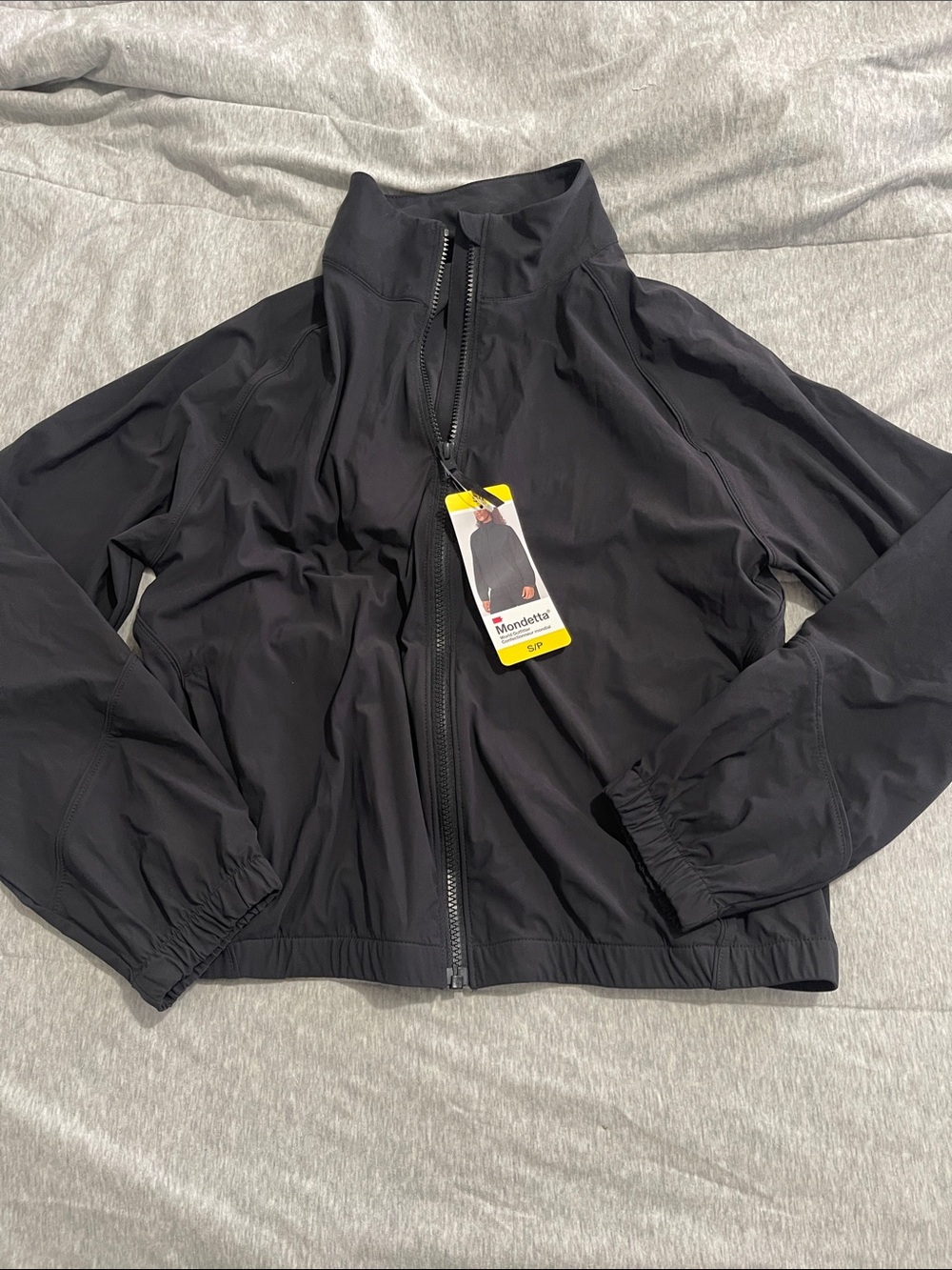 Mondetta Black Lightweight Zip-Up Bomber Jacket